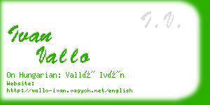 ivan vallo business card